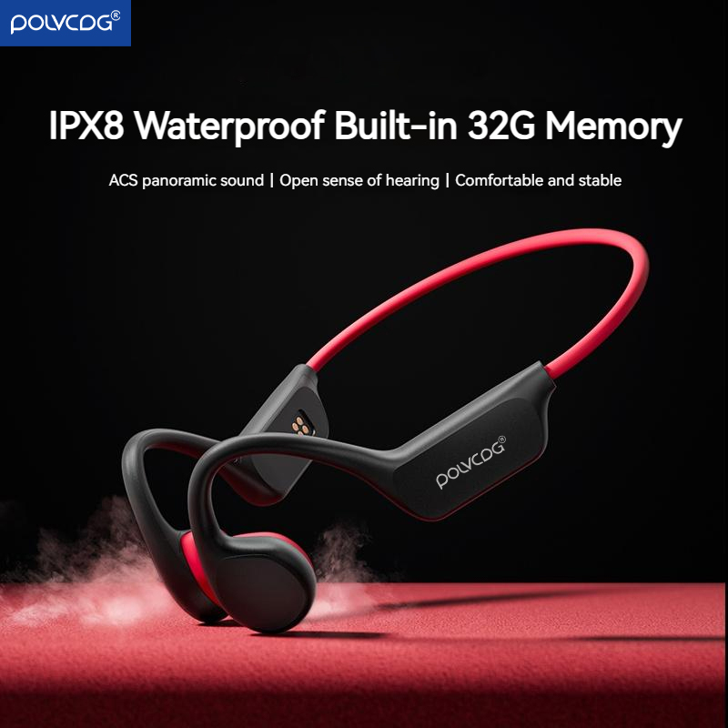 Wired Earphone Lightning - POLVCDG 骨伝導ヘッドセット X7 IPX8 32GB メモリ