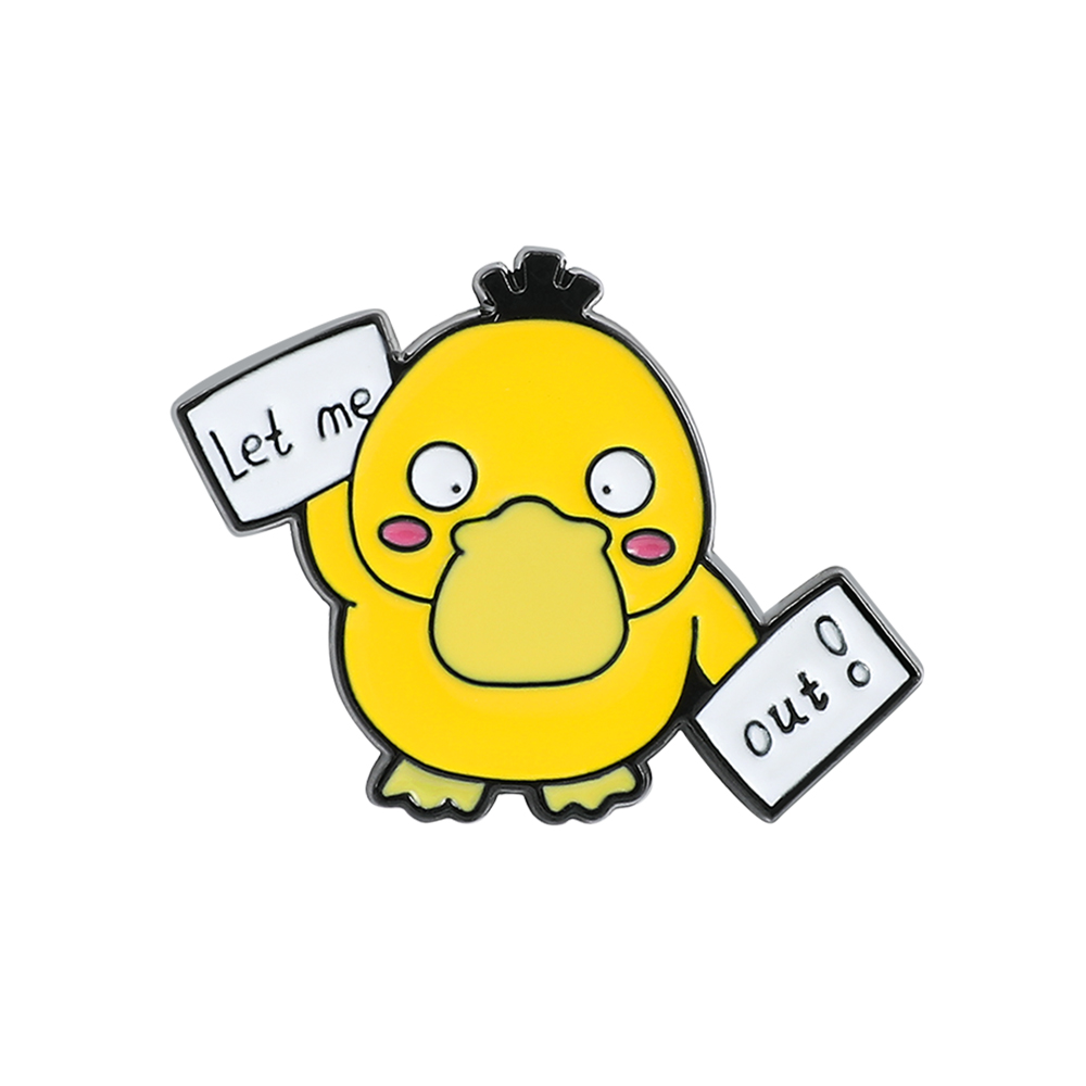 Tablet Cute Accessories - 1個 ​ アニメアヒルの子ブローチ漫画かわいいサイダックサインエナメルピン金属バッジジュエリー衣類バックパックアクセサリーギフト