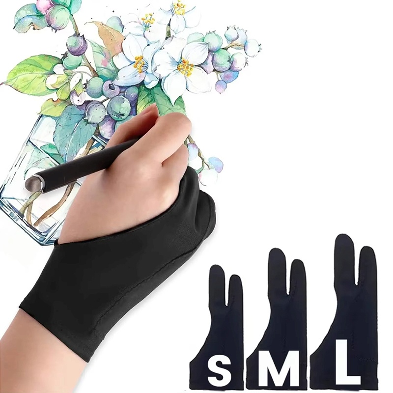 S/M/Lサイズの2本指用描画グローブ。タッチ操作を妨げず、 - Drawing Glove Artist のレビューと価格