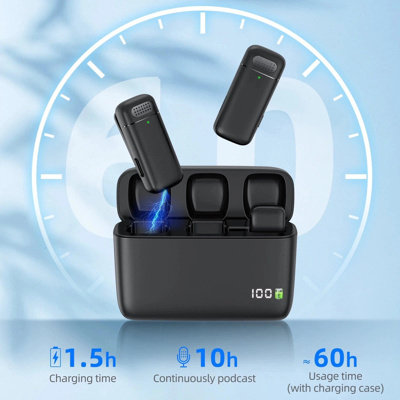 2in1 K30 ワイヤレスラベリアマイク充電ケースマイクポ - Android Tablet Gaming Accessories のレビューと価格