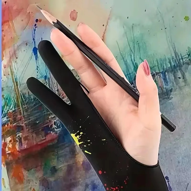 1/4個入り、汚れ防止加工を施した2本指用ペイントグローブ。 - Drawing Glove Artist のレビューと価格